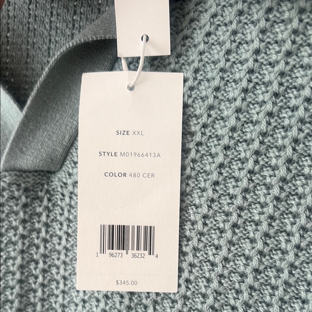 NWT Vince Men’s Textured Knit Polo | Sage Green | XXL - Picture 2 of 6